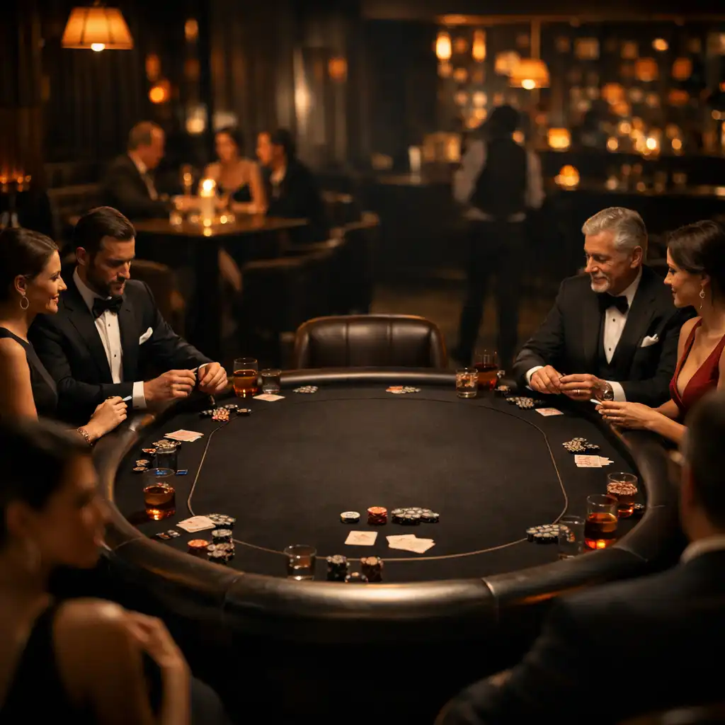 Premium restaurant with poker table atmosphere